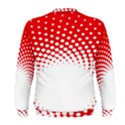 Polka Dot Circle Hole Red White Men s Sweatshirt View2