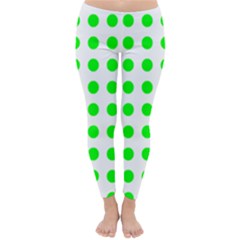 Polka Dot Green Classic Winter Leggings