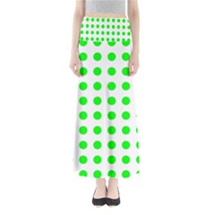 Polka Dot Green Maxi Skirts by Mariart