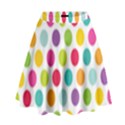 Polka Dot Yellow Green Blue Pink Purple Red Rainbow Color High Waist Skirt View1