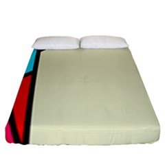 Digitally Created Abstract Page Border With Copyspace Fitted Sheet (king Size) by Simbadda