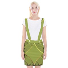 Fractal Green Diamonds Background Suspender Skirt by Simbadda