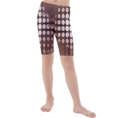 Technical Background With Circles And A Burst Of Color Kids  Mid Length Swim Shorts by Simbadda