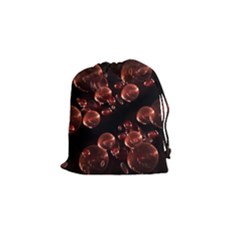 Fractal Chocolate Balls On Black Background Drawstring Pouches (small)  by Simbadda