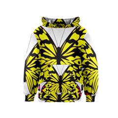 Yellow A Colorful Butterfly Image Kids  Pullover Hoodie