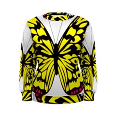 Yellow A Colorful Butterfly Image Women s Sweatshirt by Simbadda