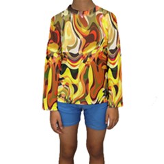 Colourful Abstract Background Design Kids  Long Sleeve Swimwear