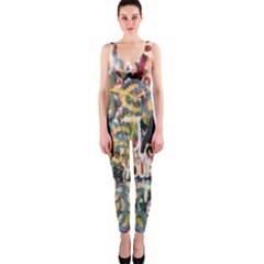 Graffiti Wall Pattern Background Onepiece Catsuit by Simbadda