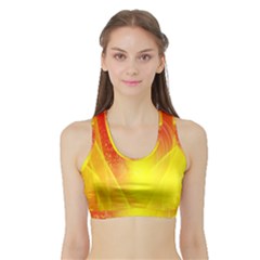 Realm Of Dreams Light Effect Abstract Background Sports Bra With Border