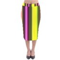 Stripes Abstract Background Pattern Velvet Midi Pencil Skirt View1