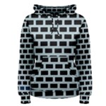 Bricks Black Blue Line Women s Pullover Hoodie