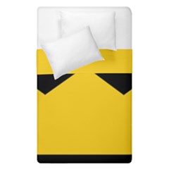 Chevron Wave Yellow Black Line Duvet Cover Double Side (single Size)