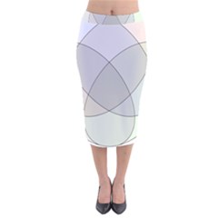 Four Way Venn Diagram Circle Velvet Midi Pencil Skirt by Mariart