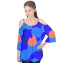 Image Orange Blue Sign Black Spot Polka Flutter Tees View1