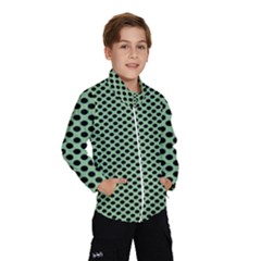 Polka Dot Green Black Wind Breaker (kids) by Mariart