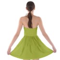 Polka Dot Green Yellow Strapless Bra Top Dress View2