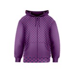 Polka Dot Purple Blue Kids  Zipper Hoodie