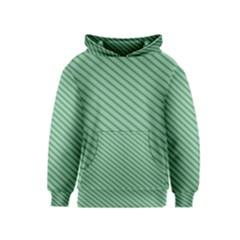 Striped Green Kids  Pullover Hoodie