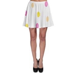 Stone Diamond Yellow Pink Brown Skater Skirt by Mariart