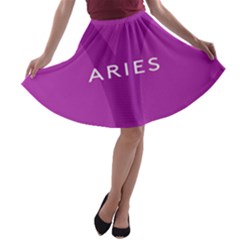 Zodiac Aries A-line Skater Skirt by Mariart