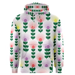 Floral Wallpaer Pattern Bright Bright Colorful Flowers Pattern Wallpaper Background Men s Pullover Hoodie by Simbadda