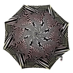 Abstract Fauna Pattern When Zebra And Giraffe Melt Together Hook Handle Umbrellas (large)