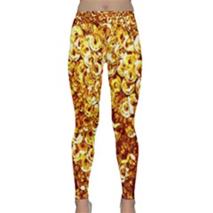 Yellow Abstract Background Classic Yoga Leggings