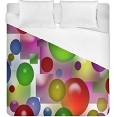 Colored Bubbles Squares Background Duvet Cover (king Size)