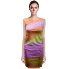 Metallic Brush Strokes Paint Abstract Texture Classic Sleeveless Midi Dress by Nexatart