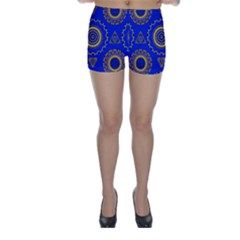 Abstract Mandala Seamless Pattern Skinny Shorts