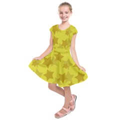 Yellow Star Kids  Short Sleeve Dress by Mariart