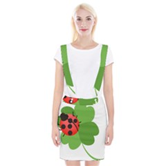 Insect Flower Floral Animals Green Red Suspender Skirt by Mariart