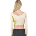 Leaf Polka Dot Green Flower Star Long Sleeve Crop Top View2