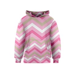 Pink Red White Grey Chevron Wave Kids  Pullover Hoodie by Mariart