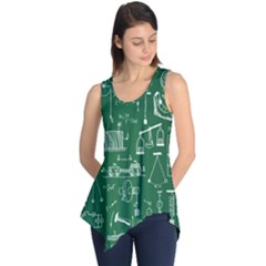 Scientific Formulas Board Green Sleeveless Tunic by Mariart