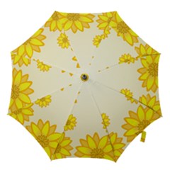 Sunflowers Flower Floral Yellow Hook Handle Umbrellas (small) by Mariart