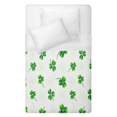 Leaf Green White Duvet Cover (single Size)