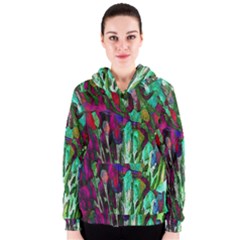 Bright Tropical Background Abstract Background That Has The Shape And Colors Of The Tropics Women s Zipper Hoodie by Nexatart