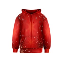 Red Holiday Background Red Abstract With Star Kids  Zipper Hoodie