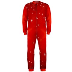 Red Holiday Background Red Abstract With Star Onepiece Jumpsuit (men)  by Nexatart