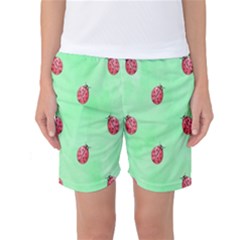 Pretty Background With A Ladybird Image Women s Basketball Shorts by Nexatart