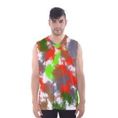 Abstract Watercolor Background Wallpaper Of Splashes  Red Hues Men s Basketball Tank Top by Nexatart