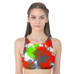 Abstract Watercolor Background Wallpaper Of Splashes  Red Hues Tank Bikini Top by Nexatart