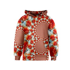 Stylish Background With Flowers Kids  Pullover Hoodie by Nexatart