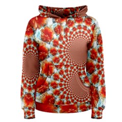 Stylish Background With Flowers Women s Pullover Hoodie