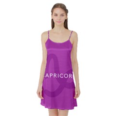 Zodiac Capricorn Purple Satin Night Slip by Mariart