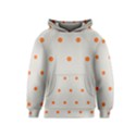 Diamond Polka Dot Grey Orange Circle Spot Kids  Pullover Hoodie View1