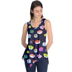 Japanese Food Sushi Fish Sleeveless Tunic by Mariart