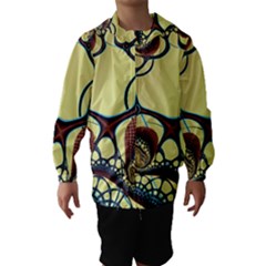 Labels Net Circle Brown Hooded Wind Breaker (kids) by Mariart