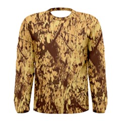 Abstract Brachiate Structure Yellow And Black Dendritic Pattern Men s Long Sleeve Tee by Nexatart